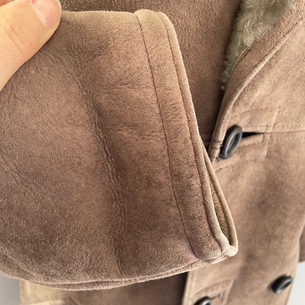 HOLT RENFREW 43”chest classic Californian rancher sheepskin coat real vintage - Picture 12 of 16